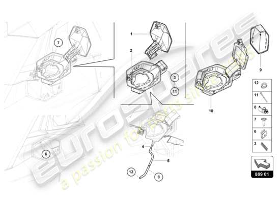 a part diagram from the Lamborghini Aventador LP700-4 parts catalogue