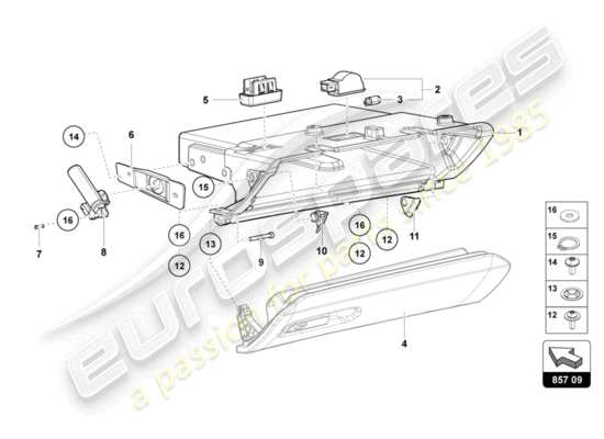 a part diagram from the Lamborghini LP700-4 ROADSTER (2014) parts catalogue