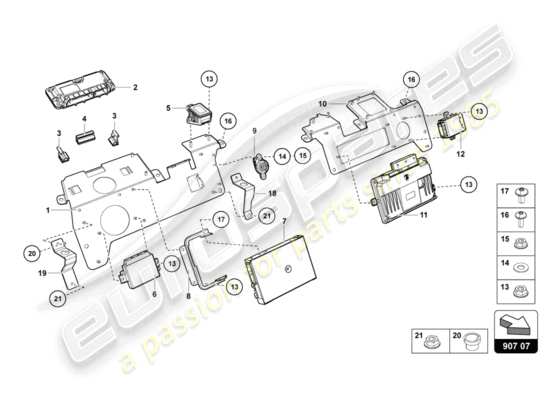 a part diagram from the Lamborghini LP700-4 ROADSTER (2014) parts catalogue