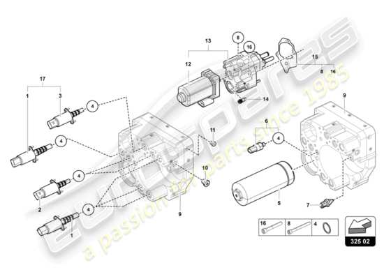 a part diagram from the Lamborghini LP700-4 ROADSTER (2015) parts catalogue