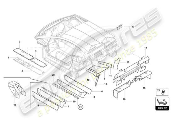 a part diagram from the Lamborghini LP700-4 ROADSTER (2015) parts catalogue