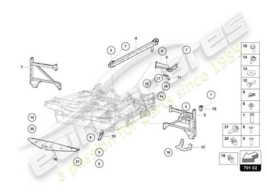 a part diagram from the Lamborghini LP700-4 ROADSTER (2016) parts catalogue