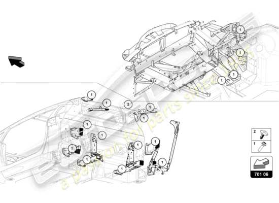 a part diagram from the Lamborghini LP700-4 ROADSTER (2016) parts catalogue