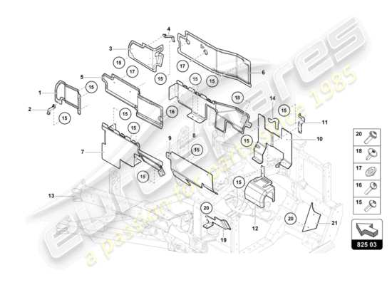 a part diagram from the Lamborghini LP700-4 ROADSTER (2016) parts catalogue