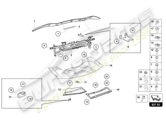 a part diagram from the Lamborghini LP700-4 ROADSTER (2016) parts catalogue