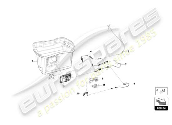 a part diagram from the Lamborghini Aventador LP700-4 parts catalogue