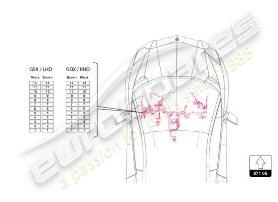 a part diagram from the Lamborghini Aventador LP720-4 parts catalogue