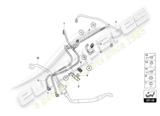 a part diagram from the Lamborghini Aventador LP740-4 S parts catalogue