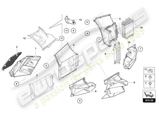 a part diagram from the Lamborghini Aventador LP740-4 S parts catalogue