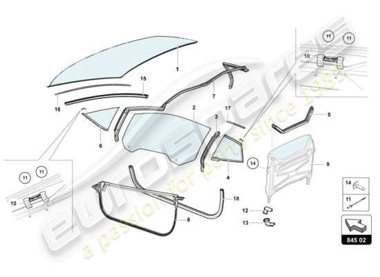 a part diagram from the Lamborghini Aventador LP740-4 S parts catalogue