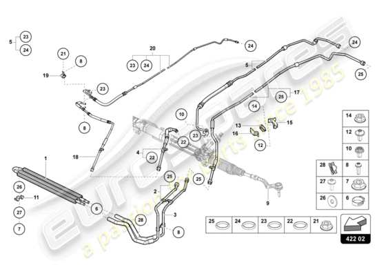 a part diagram from the Lamborghini Aventador LP740-4 S parts catalogue