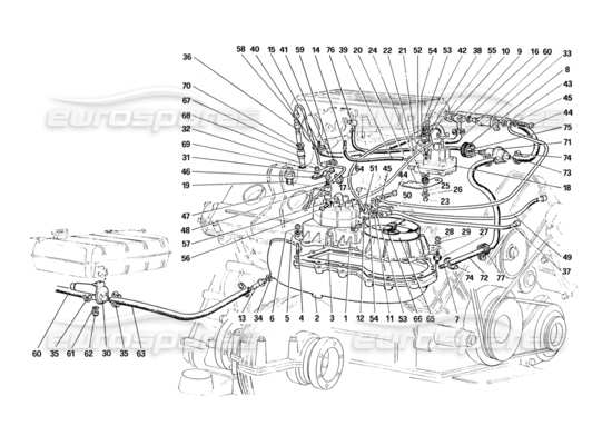 a part diagram from the Ferrari 328 parts catalogue