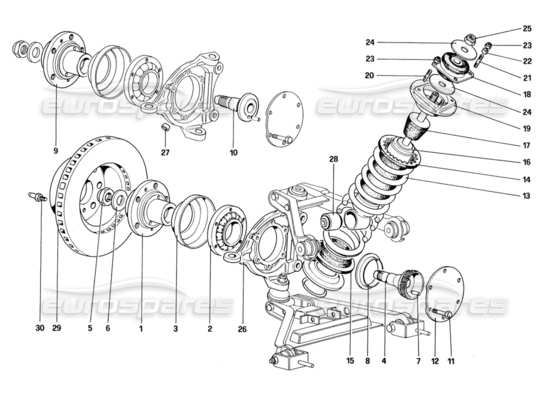 a part diagram from the Ferrari 328 parts catalogue