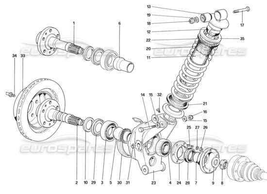 a part diagram from the Ferrari 328 parts catalogue