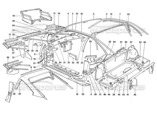 a part diagram from the Ferrari 328 parts catalogue