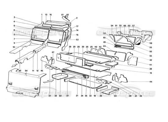 a part diagram from the Ferrari 328 parts catalogue