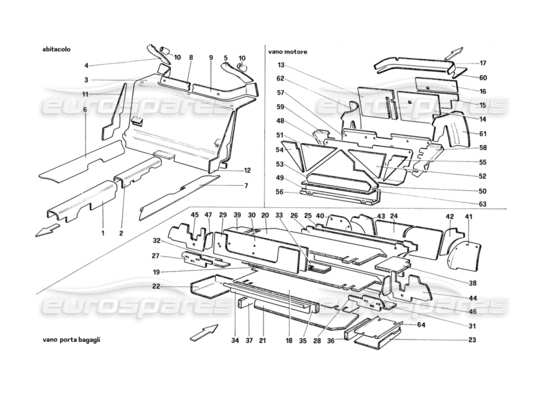 a part diagram from the Ferrari 328 parts catalogue