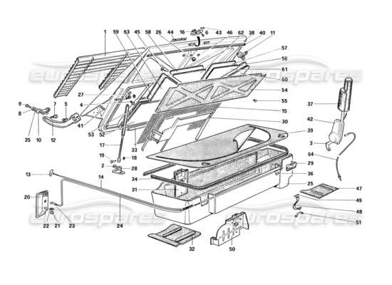 a part diagram from the Ferrari 328 parts catalogue