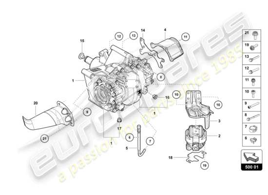 a part diagram from the Lamborghini Aventador LP740-4 S parts catalogue