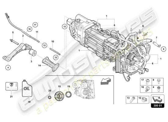a part diagram from the Lamborghini Sian parts catalogue
