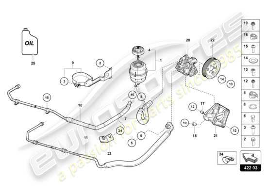 a part diagram from the Lamborghini Sian parts catalogue