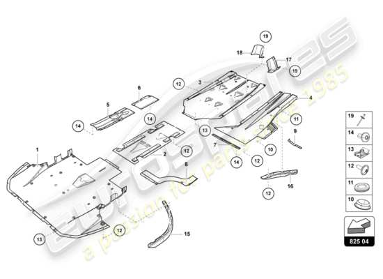 a part diagram from the Lamborghini Sian parts catalogue