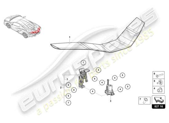 a part diagram from the Lamborghini Sian parts catalogue