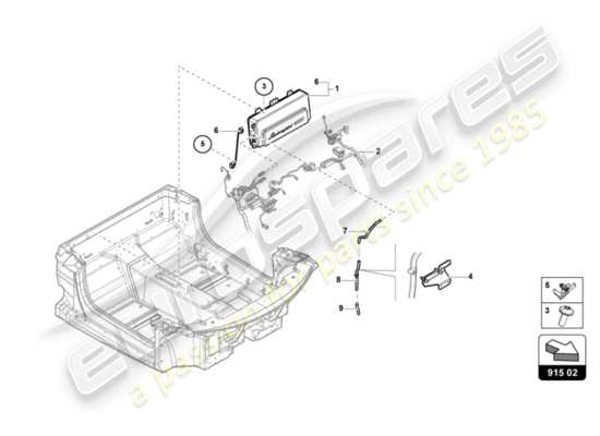 a part diagram from the Lamborghini Sian parts catalogue