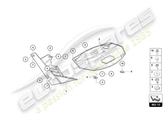 a part diagram from the Lamborghini Aventador LP750-4 SV parts catalogue