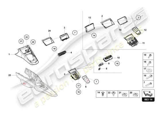 a part diagram from the Lamborghini Aventador LP750-4 SV parts catalogue