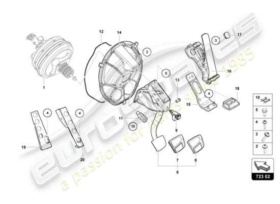 a part diagram from the Lamborghini Aventador LP750-4 SV parts catalogue