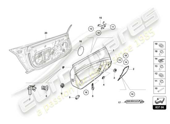 a part diagram from the Lamborghini Aventador LP750-4 SV parts catalogue