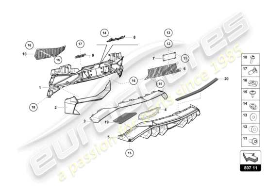 a part diagram from the Lamborghini Aventador LP750-4 SV parts catalogue