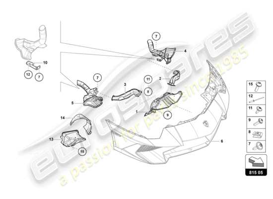 a part diagram from the Lamborghini Aventador LP750-4 SV parts catalogue