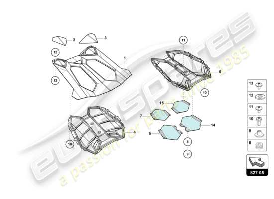 a part diagram from the Lamborghini Aventador LP750-4 SV parts catalogue