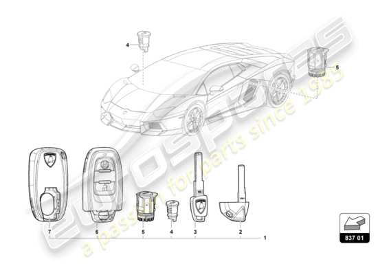 a part diagram from the Lamborghini Aventador LP750-4 SV parts catalogue