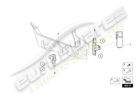 a part diagram from the Lamborghini Aventador LP750-4 SV parts catalogue