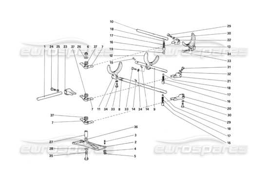 a part diagram from the Ferrari Mondial parts catalogue