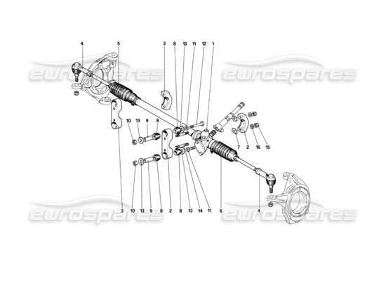 a part diagram from the Ferrari Mondial parts catalogue