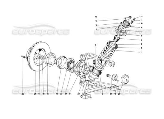 a part diagram from the Ferrari Mondial parts catalogue