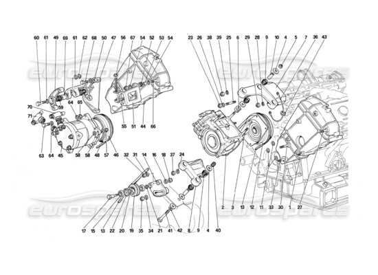 a part diagram from the Ferrari Mondial parts catalogue