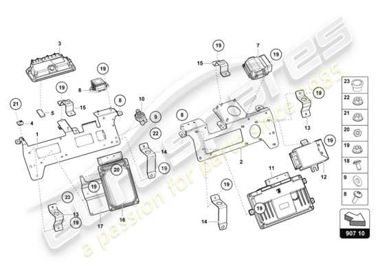 a part diagram from the Lamborghini Aventador LP770-4 SVJ parts catalogue