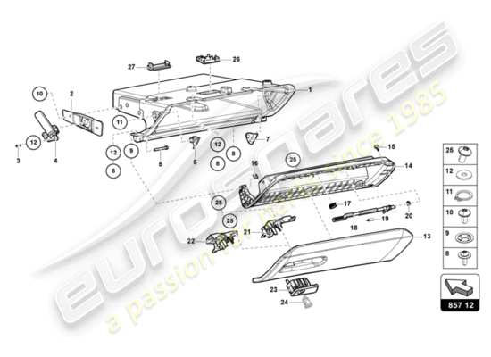 a part diagram from the Lamborghini Aventador LP770-4 SVJ parts catalogue