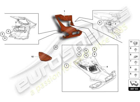 a part diagram from the Lamborghini Aventador LP770-4 SVJ parts catalogue