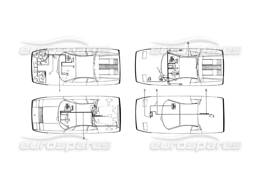 Ferrari 512 BB electrical system Parts Diagram