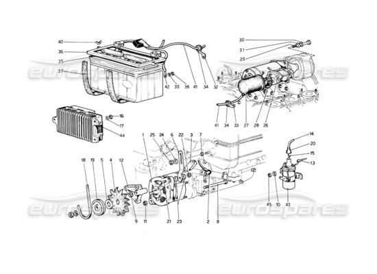 a part diagram from the Ferrari 512 parts catalogue