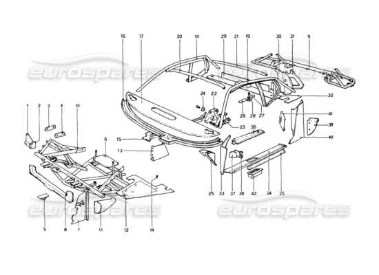 a part diagram from the Ferrari 512 parts catalogue