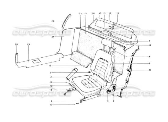 a part diagram from the Ferrari 512 parts catalogue