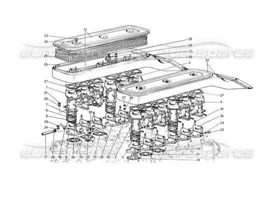 a part diagram from the Ferrari 330 and 365 parts catalogue