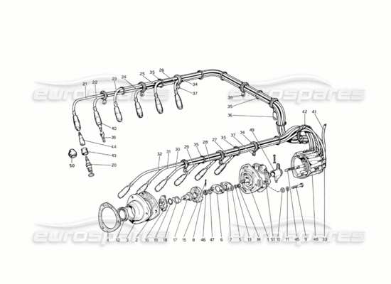 a part diagram from the Ferrari 330 and 365 parts catalogue